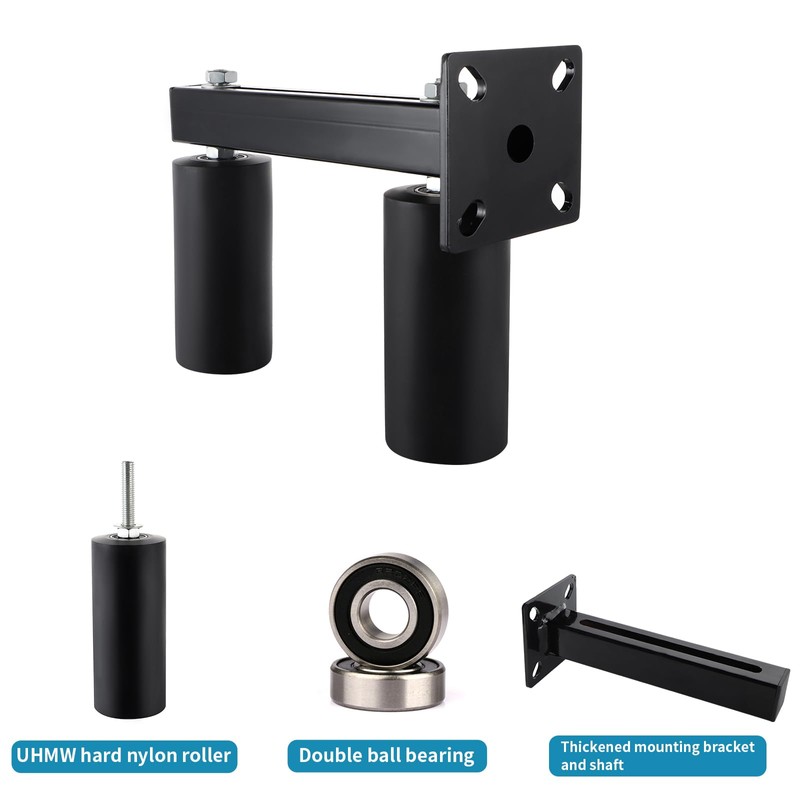 Skelang Slide Gate Guide Roller, 6" UHMW Hard Nylon Guider,