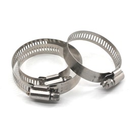 (Pack of 10) 33-57 mm Pipe Clamps 304 Stainless Steel Hose Clamps Clips