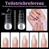 Kiiwah Pack of 120 Dual Shape Nails, Polygel Tips with