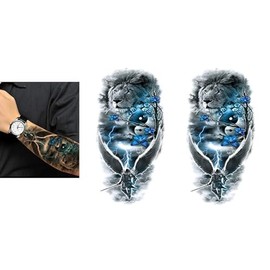 Lion Tattoo Yingyang Tattoo Warrior Tattoo Temporary Tattoo Arm Tattoo Fake Tattoo KM204
