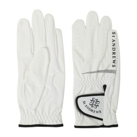 St Andrews 042-5985252 030_White x Black S (19-20cm) Women's Gloves (Synthetic Leather Fabric, Both Hands) / Golf