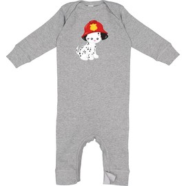 inktastic Fireman Dog, Cute Dog, Puppy, Doggo, Dalmatian Baby Romper Coveralls 12 Months Heather 39d36
