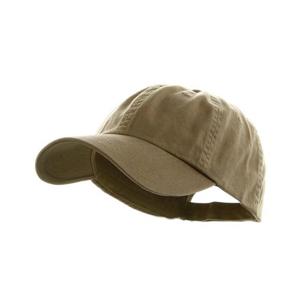 MG Low Profile Dyed Cotton Twill Cap - Khaki W39S55D