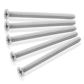 Pack of 20 M3.5 x 50mm Long Flat Head Electrical Machine Screws 304 Stainless Steel Plugs Socket Screws for Flat Plate Switches Light Sockets, Slotted, Electric Sockets, Fixings