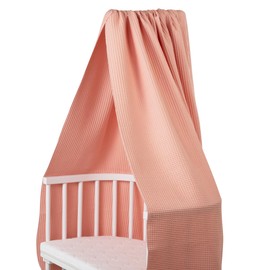 babybay Sky Waffle Pique for Mobile Holder Suitable for All Models up to 96 cm Length, Apricot Rose