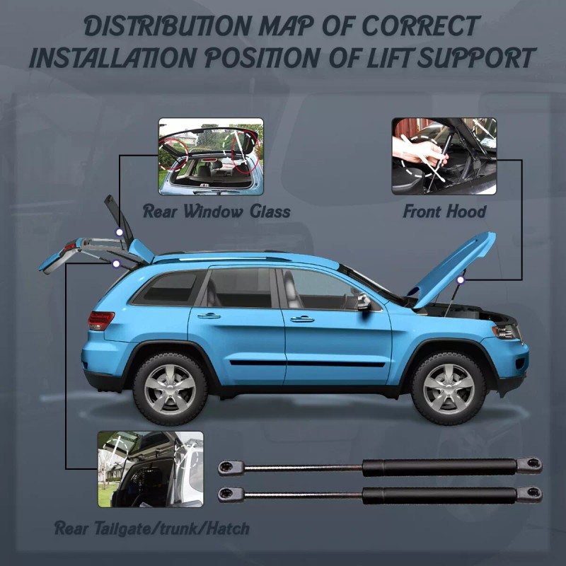 2Pcs Liftgate Lift Spring Supports Struts Shocks For NISSAN XTERRA