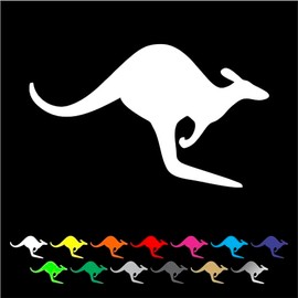 Kengoroo Decal Sticker - Vinyl, Car, Cars, Trucks, Vans, Walls, Laptop, Happy - Multiple Sizes and Colors - Die Cut No Background (24" Wide)