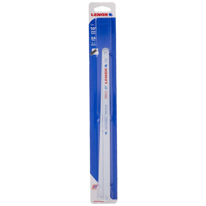 LENOX Tools Hacksaw Blade, Bi-Metal, Metal Cutting, 10-inch, 24 TPI,