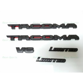 Toyota OEM 5PC KIT BLACKOUT OVERLAY EMBLEM BADGE Fit For 2016-2020 TOYOTA TACOMA LIMITED V6