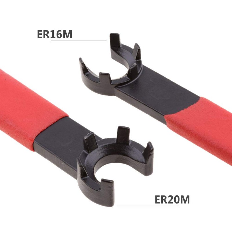 Yakamoz 2Pcs ER16 ER20 M Type Collet Chuck Wrench Spanner
