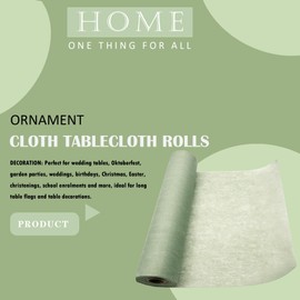 Tischläufer Grün Vlies Eukalyptus Grün Outdoor-30 cm x 25 m Tischdeko Tischläufer, Dekoratives Tischband für Taufe, Kommunion, Geburtstage, Hochzeiten und Party