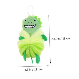 FOMIYES 4pcs Cartoon Bathing for Boys and Girls Soft Exfoliating Shower Gel Sponge Shark Dinosaur for Fun Bath Cleaning
