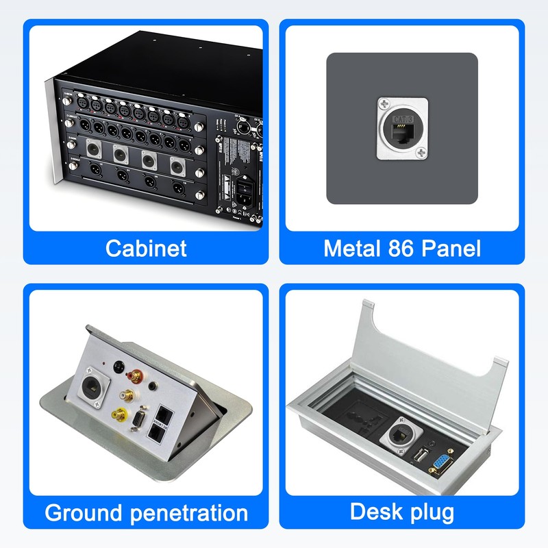 XMSJSIY D-type RJ11 panel mount phone connector CAT3 passage adapter