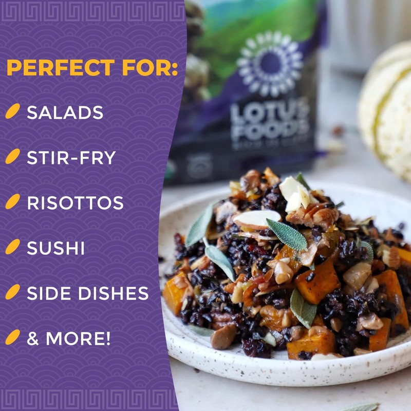 Lotus Foods Organic Forbidden Rice - Black Rice Organic, Purple