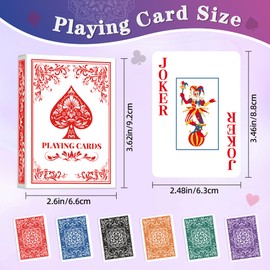 Playing Cards 12 Pack,12 Decks of Cards Bulk, Jumbo Poker Size Card, Large Print Playing Cards for Adults Seniors, 6 Colors, Fun Poker Card for Party Supplies Family Game Night Camping Travel Games