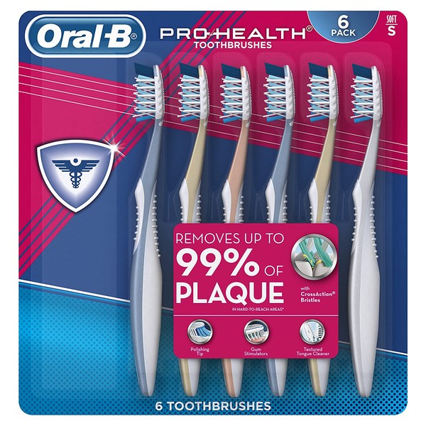Oral-B Pro Health All In One Soft Toothbrushes, 6 Count