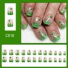 St.Patrick’s Day Press on Nails Short Square Fake Nails with