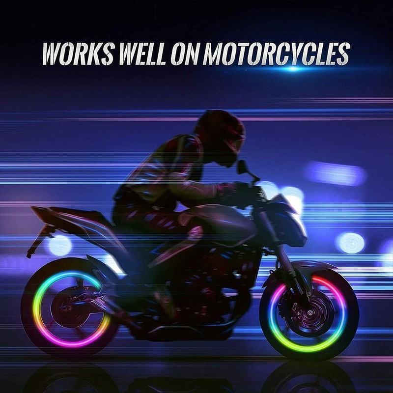 4x Colorful Auto Wheel Tire Tyre Air Valve Stem LED