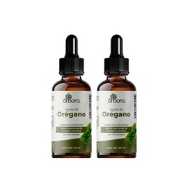 Árbora 2 Pack Aceite de Orégano con Oliva Prensado en Frío | Mínimo 70% Carvacrol | Listo para Consumirse | Importado con Certificado de Cromatografía de Gases: Origanum Vulgare | 30ml