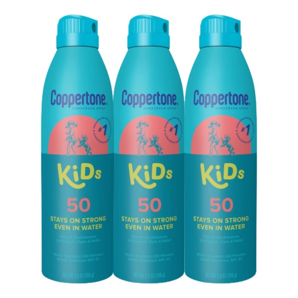 Coppertone Kids Sunscreen Spray SPF 50, Water Resistant Spray Sunscreen