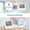 Brifit Digital Thermometer Hygrometer Alarm Clock, Mini Room Thermometer Indoor