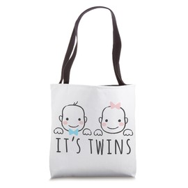 Pregnant Gemini Mama Baby Girl Boy For Pregnant Mother Birth Tote Bag