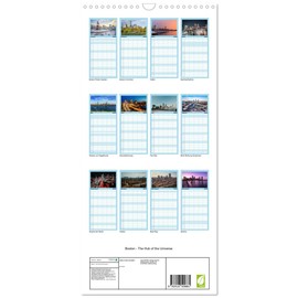 Familienplaner 2026 - Boston - The Hub of the Universe mit 5 Spalten (Wandkalender, 21 cm x 45 cm), CALVENDO: Kommen Sie mit auf eine unglaubliche Entdeckungsreise nach Boston. (CALVENDO Orte)