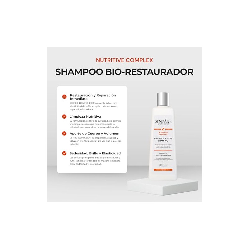Senzáre Nutritive Complex Shampoo Biorestaurador 300ml