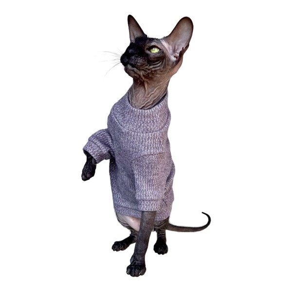 Kotomoda Cat Clothing Jumper Sparkling Mauve for Sphynx Cats (L)