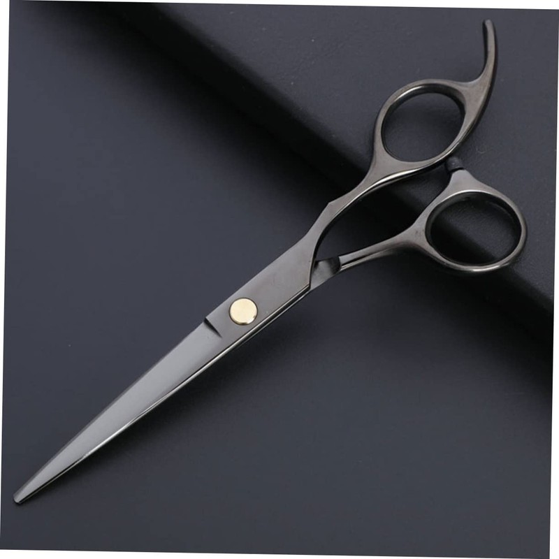 BIUDECO 2pcs Professional Hair Cutting Scissors Black Barbers Shears for