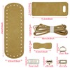 JMZLLRX Bag Base for Crocheting, PU Leather Bag, Knitting Set