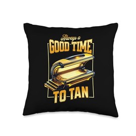 Always A Good Time To Tan Self Tanner Sun Throw Pillow