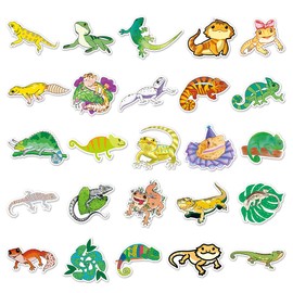 Lizard Vinyl Stickers for Teens Boy Girls Kids|50 Pcs|Cute Cartoon Waterproof Stickers for Laptop Phone Tablet Luggage Flasks Water Bottle Notebook Bike Scrapbook,Lovely Animals Decals Pack(Lizard)