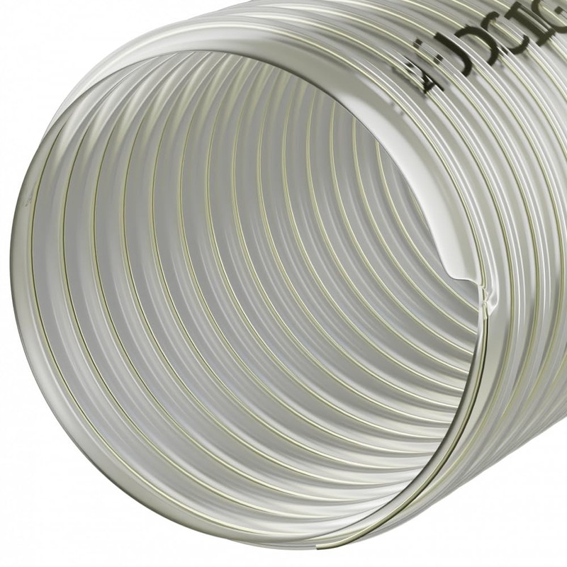 80mm Diameter Flexible Polyurethane Ducting Dust & Fume Extraction, Woodworking