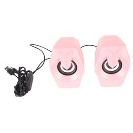 Portable USB Computer Speakers with RGB Lights & Volume Control - Hi-Fi Audio Quality for Laptop & Desktop