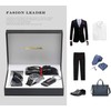 BSTcentelha Mens Gift Set,Mens Artificial Leather Watch Belt Keychain Sunglasses