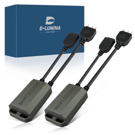 D-Lumina H15 LED Headlight Canbus Decoder Anti Flicker Harness, Bulbs Resistor Decoders Error Free Harness for LED Headlight Conversion Kit Warning (1 Pair)