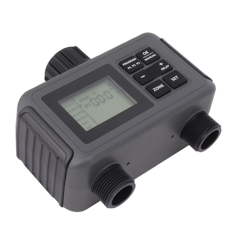 Sprinkler Timer 2 Zone Water Timer Programmable Rain Delay Manual