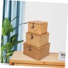 NOLITOY 3Pcs Handwoven Storage Basket Set Practical Sundries Box with