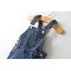 KIDSCOOL SPACE Little Girl Boy Jean Overalls,Toddler Ripped Denim Cute