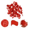 SUPVOX 50Sets Plastic Red Flag Model for DIY Miniature Scene