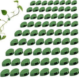 72 Pcs Plant Climbing Wall Fixture Clips, Plant Fixer Invisible Wall Vines Fixing Clips with 72 Pcs Acrylic Adhesive Sticker, Self-Adhesive Hook Plant Vine Support Holder