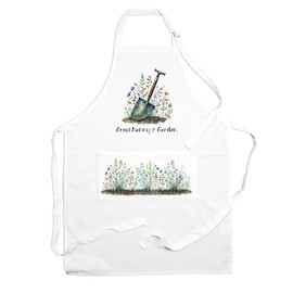 Great Nannys Garden Apron - Gardening Apron with Adjustable Neck and Waist Ties - Large Front Pocket Womens Gifts for Her