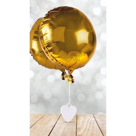 Rayher 87177616 Folienballon Rund, 44cm Ø, gold, XXL Partyballon für Heliumfüllung und Luftfüllung geeignet