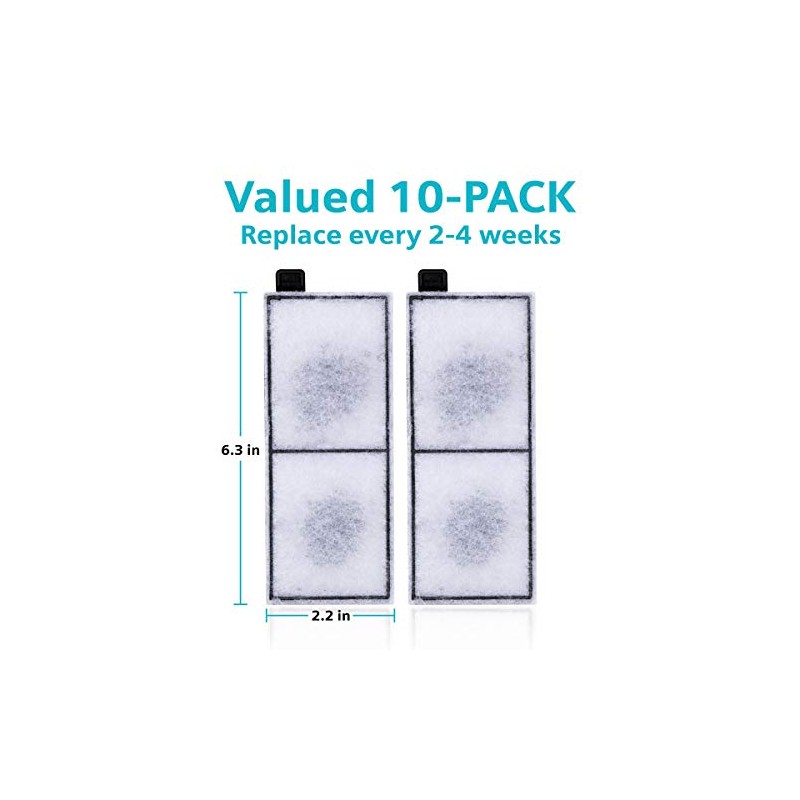 hygger 10-Pack Replacement Aquarium Carbon Filter Cartridges for HG-959 Filter