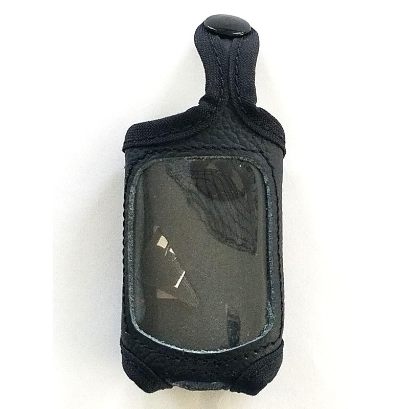 Alarm-Mate Black Leather Case/Cover for Compustar 2WT13R-SF Remote Control Transmitter