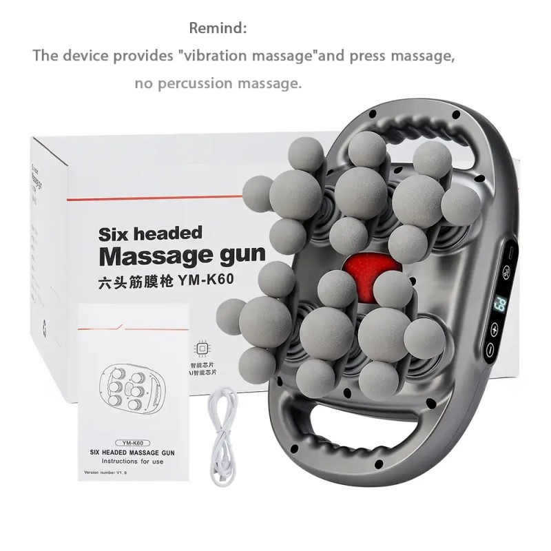 Professional 16-Head Electric Massager - Portable Muscle Relief for Neck,