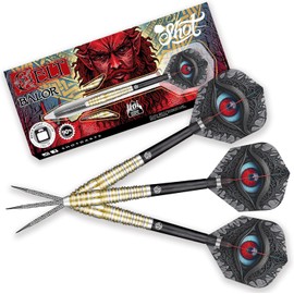 Shot! Darts Soft Tip, Celt Balor Tungsten Barrels Balanced for Maximum Aerodynamics Handcrafted Professional Dart Set and Flights Made in New Zealand, Plastic Tip Bar Darts
