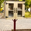 Marsui Outdoor Library Book Box Literature Exchange Kit Outdoor Wood