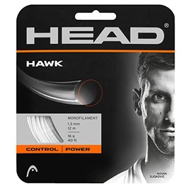 HEAD Hawk Tennis String Set, 18g, White